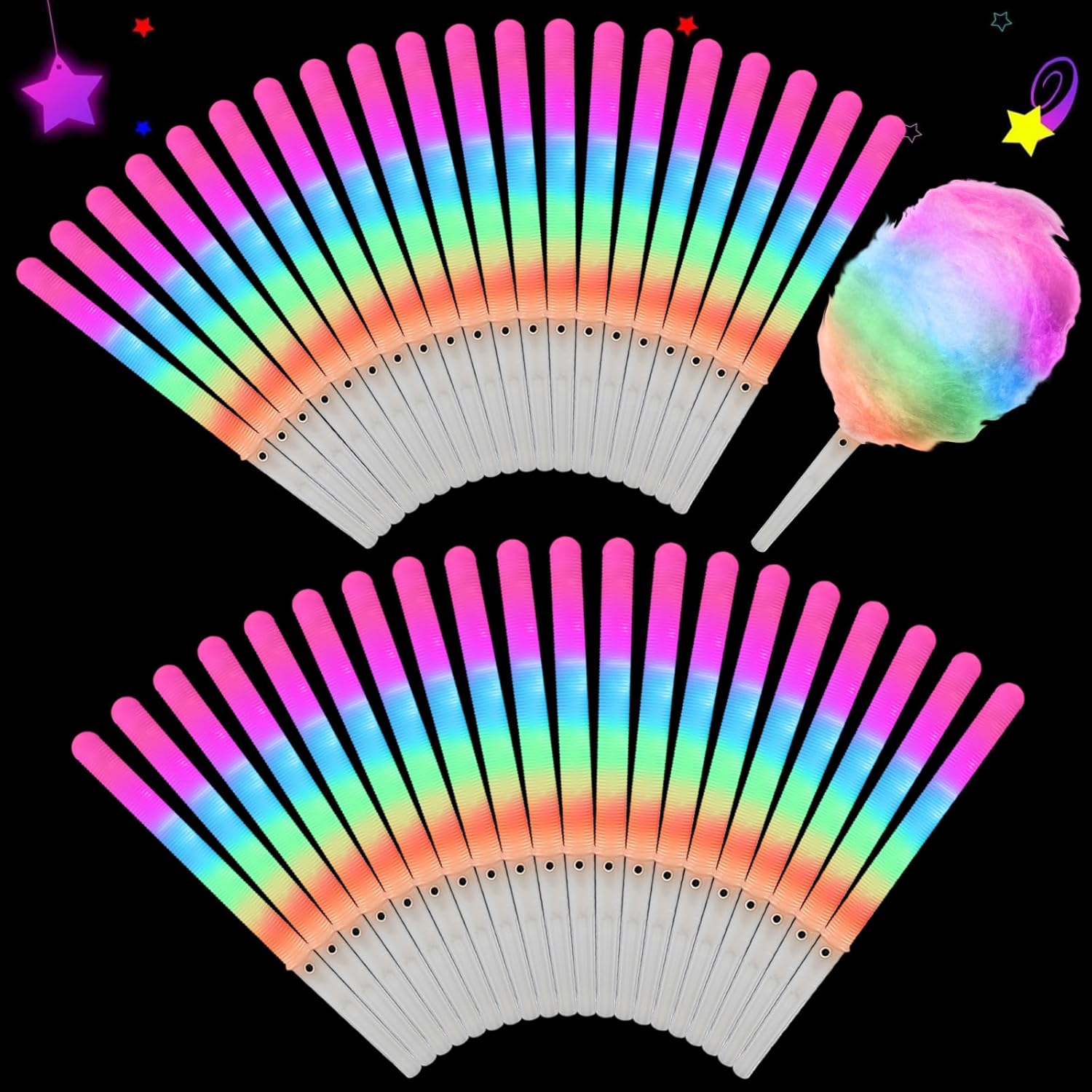 Cotton Candy Cone - ไฟ LED หลากสี 20 ชิ้น สำหรับตกแต่งโคนขนมสายไหม