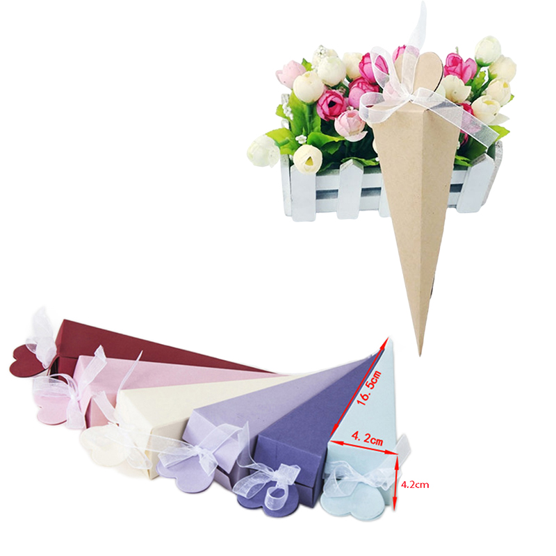 Cotton Candy Cone - 10/20/50Pcs Ice Cream Cone งานแต่งงานกล่องขนม Candy