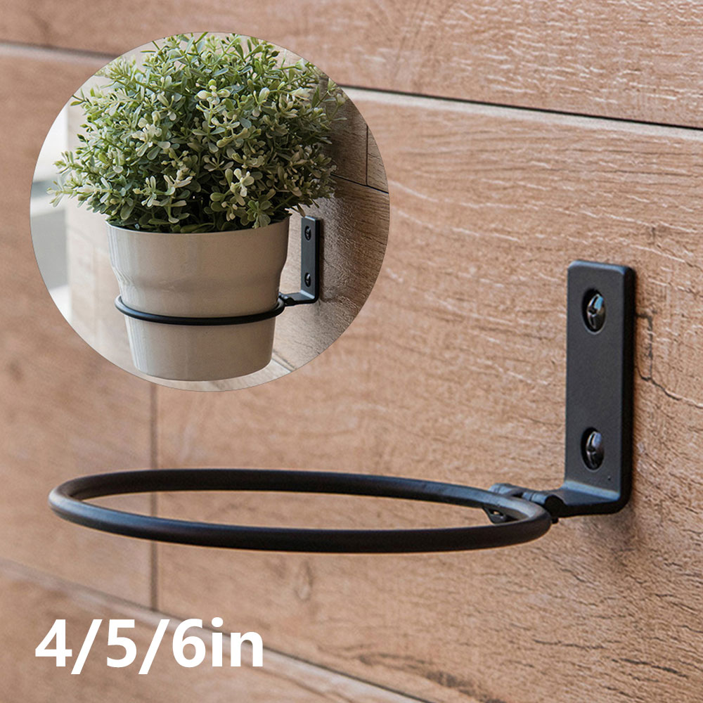 Flower Wall Panel - ดอกไม้หม้อถาดติดผนังหม้อผู้ถือแหวนโลหะ Planter Hooks แขวนผนังวงเล็บ Plant Storage