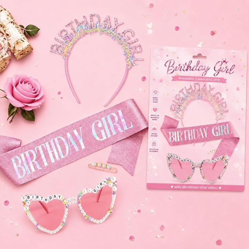ชุด 3 ชิ้น/เซ็ต สายคาดเอววันเก - Birthday Sash Glitter บทวิจารณ์และราคา