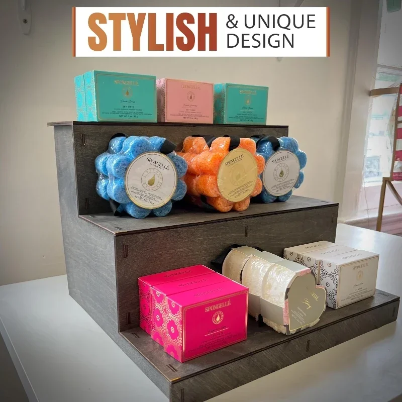 ชั้นวางคัพเค้กไม้ธรรมชาติรุ่นล - Cupcake Stand Tier บทวิจารณ์และราคา