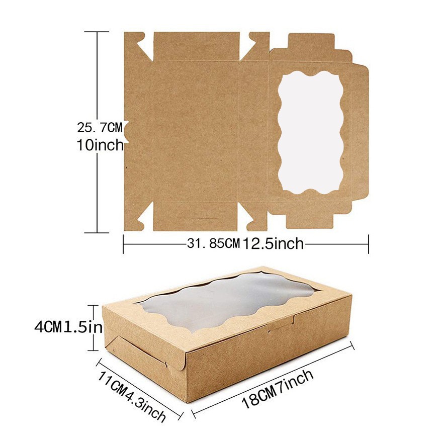 10/30/50 ชิ้นกระดาษคราฟท์กล่อง - Event Party Box บทวิจารณ์และราคา
