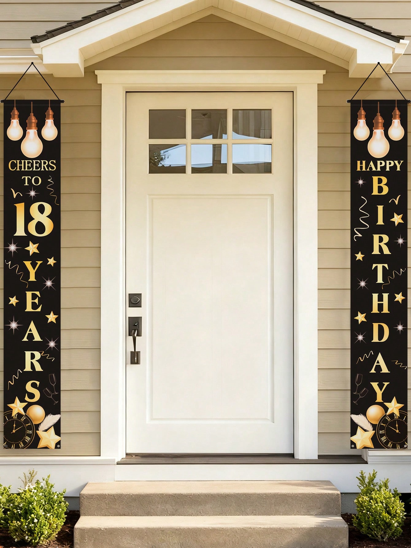 ป้ายฉลองวันเกิดครบรอบ 18 ปี 1  - Party Banner Gold บทวิจารณ์และราคา