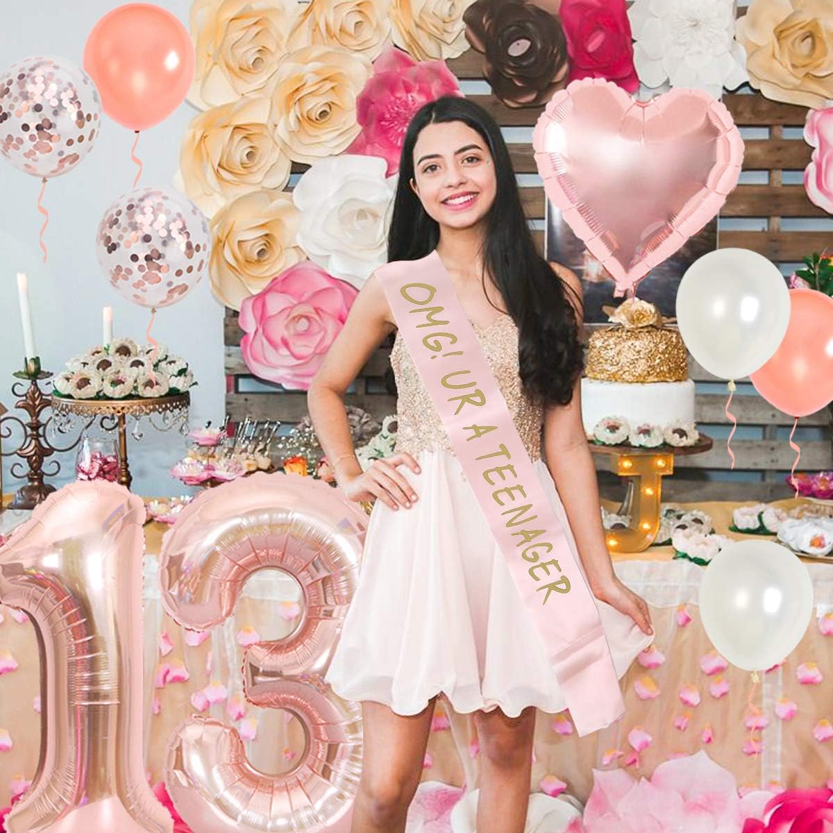 13th Birthday Party ตกแต่งสําห - Party Banner Gold บทวิจารณ์และราคา