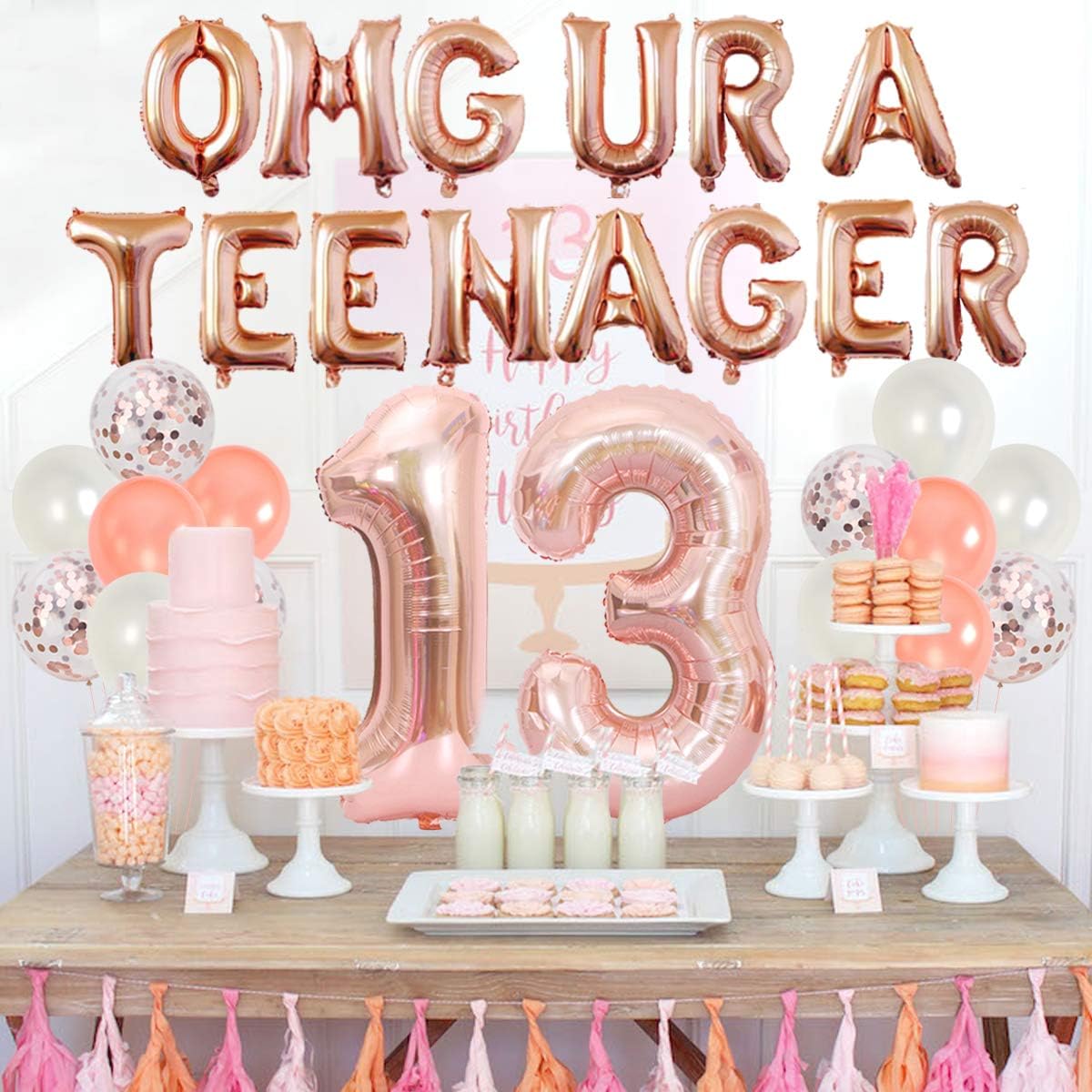 13th Birthday Party ตกแต่งสําห - Party Banner Gold บทวิจารณ์และราคา