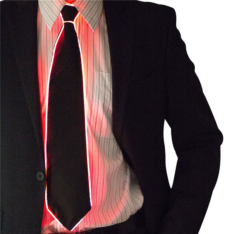 ผู้ชายเรืองแสง Tie EL ลวดนีออน - Event Party Dj บทวิจารณ์และราคา