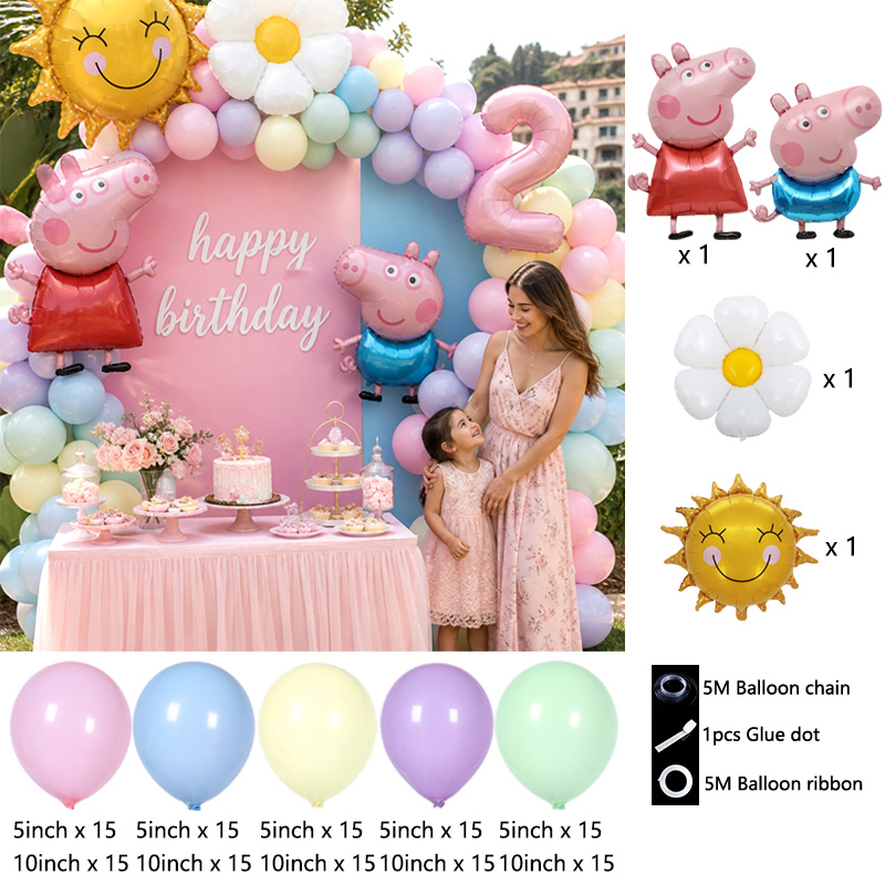 ชุดอุปกรณ์ทำซุ้มลูกโป่งธีมเปปป - Balloon Arch Kit บทวิจารณ์และราคา