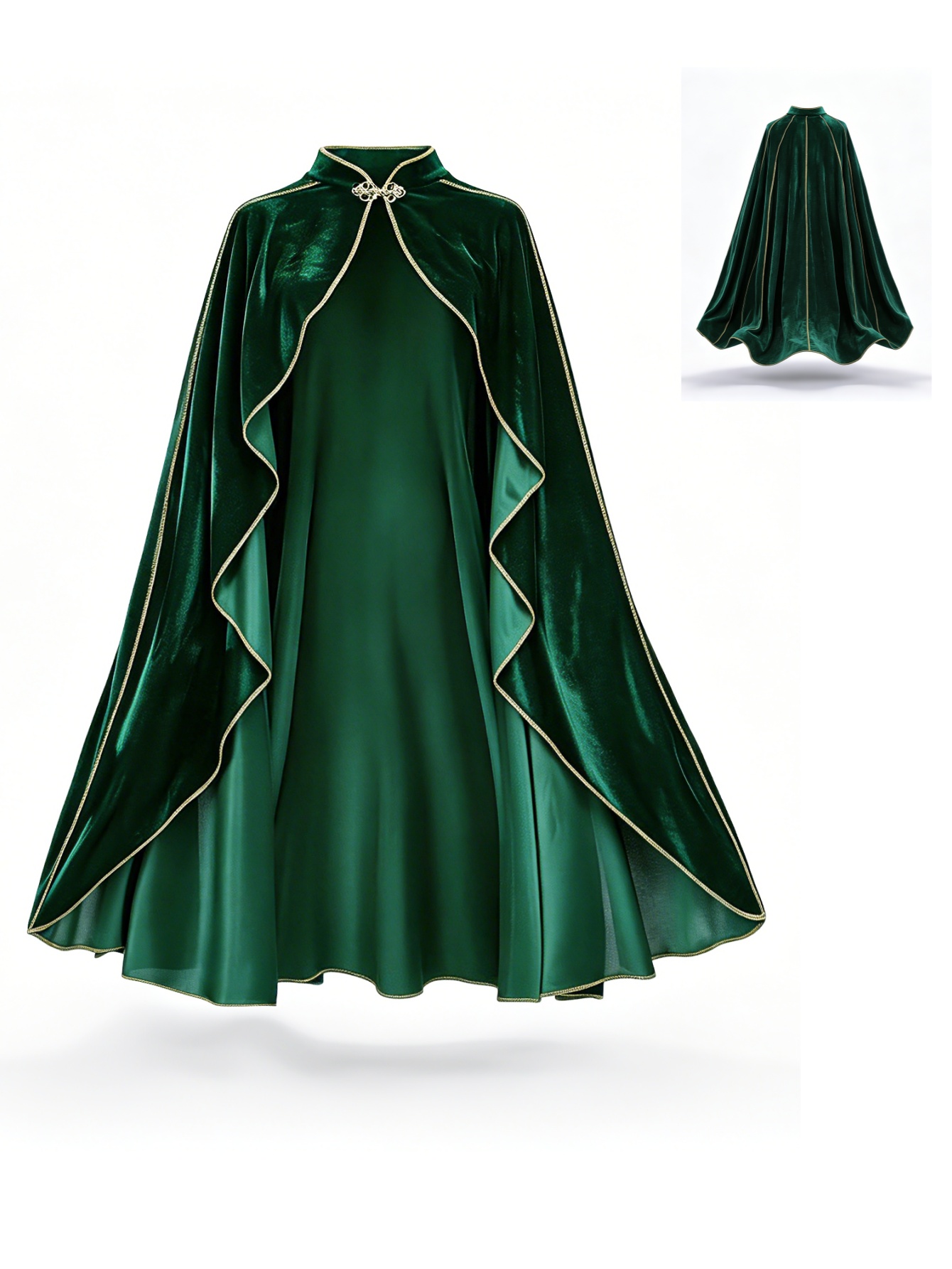 เสื้อคลุมกำมะหยี่สีเขียวสไตล์ว - Event Support บทวิจารณ์และราคา