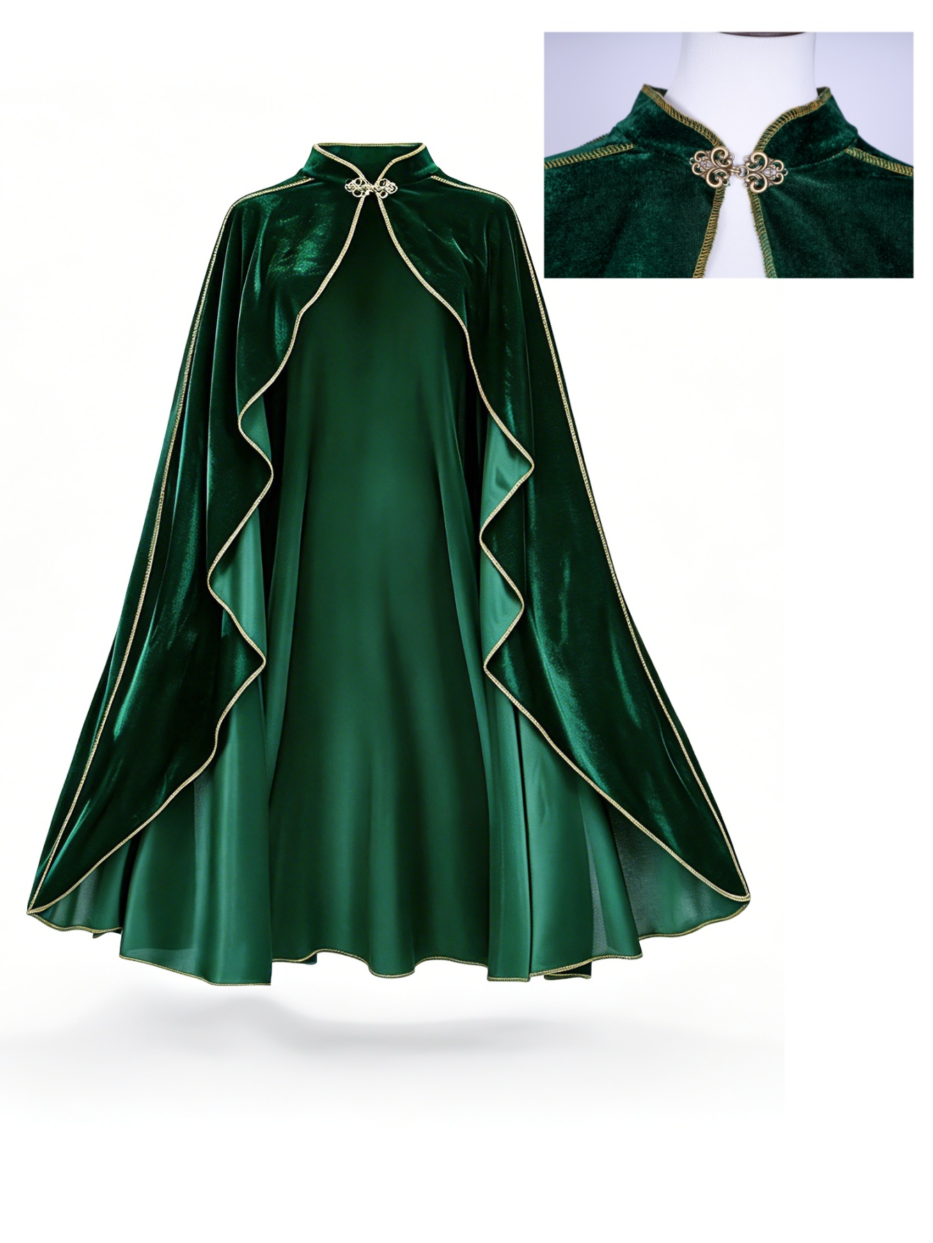 เสื้อคลุมกำมะหยี่สีเขียวสไตล์ว - Event Support บทวิจารณ์และราคา