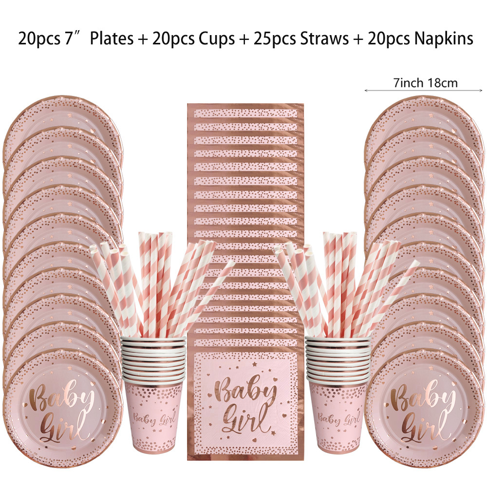 Rose Gold Party Disposable Tab - Paper Straw Color บทวิจารณ์และราคา