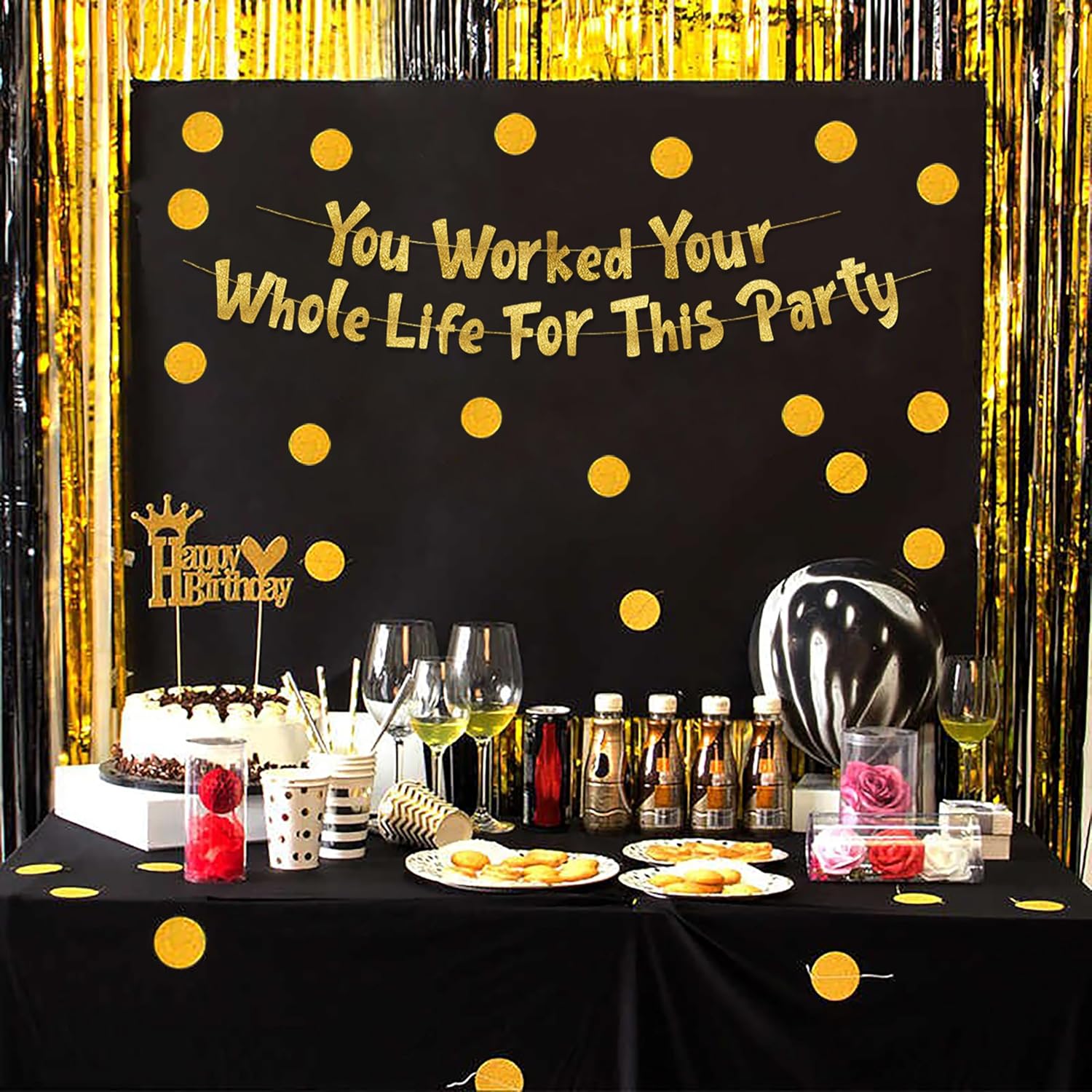 ของตกแต่งงานเลี้ยงเกษียณอายุ ท - Party Banner Gold บทวิจารณ์และราคา
